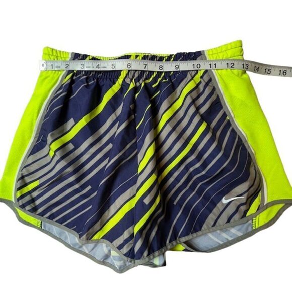 Nike Dri-Fit Women's Running Shorts Navy Blue, Gray, Lemon Lime Navy Lined Small - Picture 3 of 8
